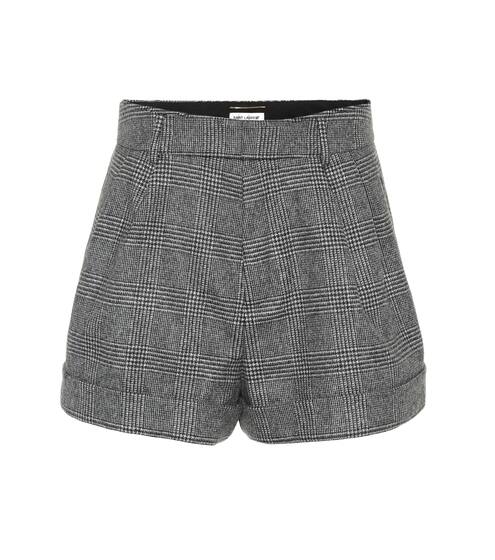 Checked wool shorts | Saint Laurent