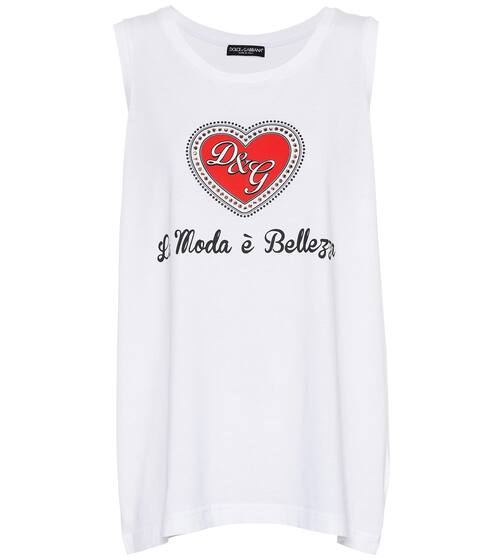 Printed cotton tank top | Dolce & Gabbana