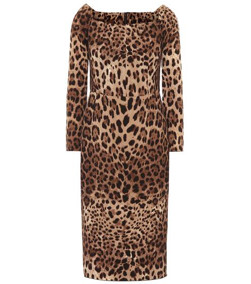 Leopard-print wool dress | Dolce & Gabbana