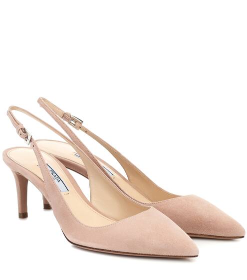 Suede slingback pumps | Prada