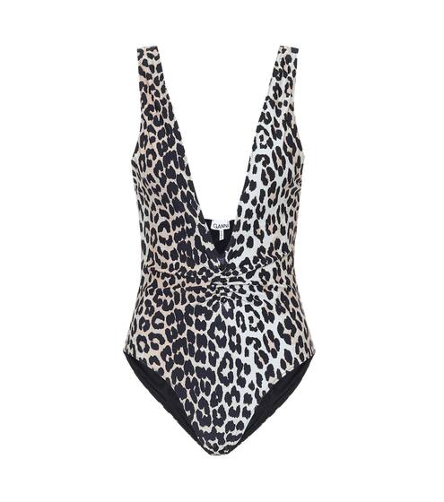 Leopard-print swimsuit | Ganni