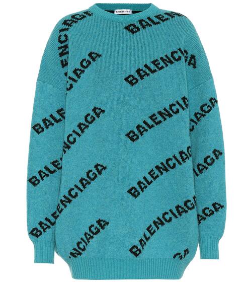 Intarsia wool-blend sweater | Balenciaga