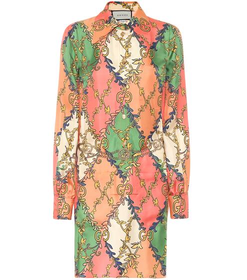 Minikleid aus Seiden-Twill | Gucci