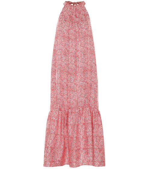 Ibiza printed silk maxi dress | Asceno