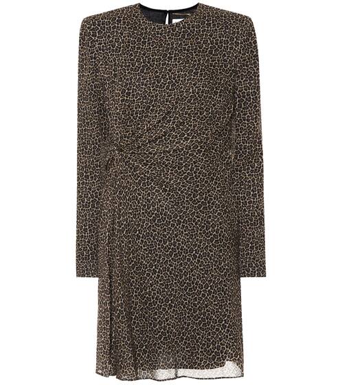 Leopard virgin wool minidress | Saint Laurent