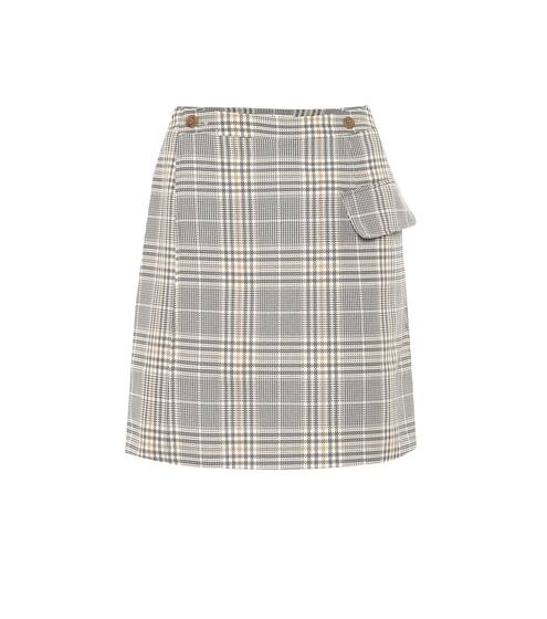Checked cotton-blend skirt | Acne Studios