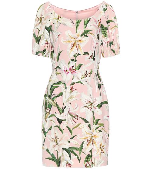Floral stretch-crêpe dress | Dolce & Gabbana