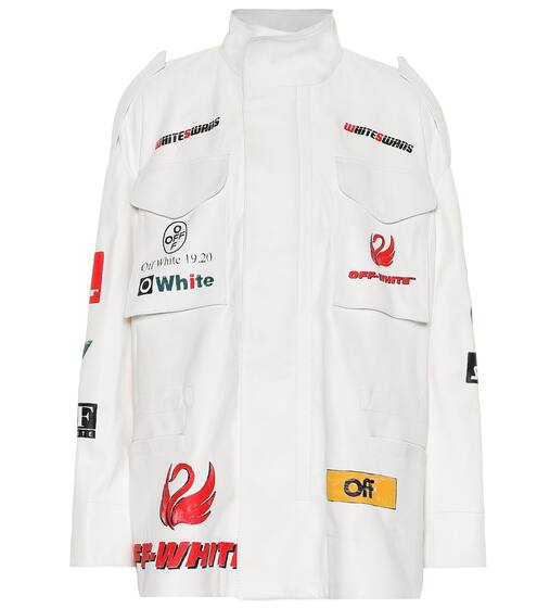 Logo leather jacket | Off-White