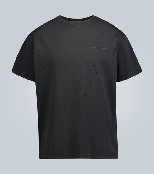 Moth-eaten short-sleeved T-shirt | Satisfy