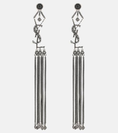Logo tassel earrings | Saint Laurent