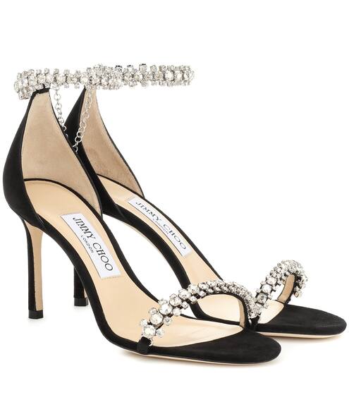 Shiloh 85 embellished suede sandals | Jimmy Choo