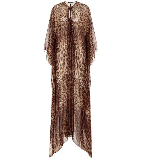 Leopard-print silk kaftan | Dolce & Gabbana
