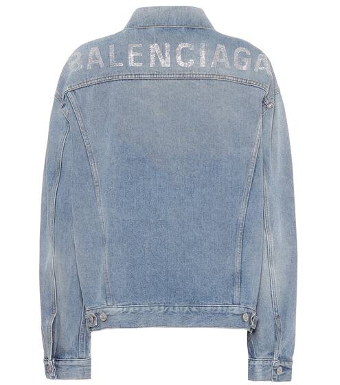 Logo embellished denim jacket | Balenciaga