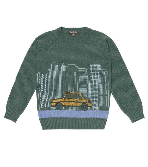 Pull intarsia Street Skyline en cachemire | Loro Piana Kids