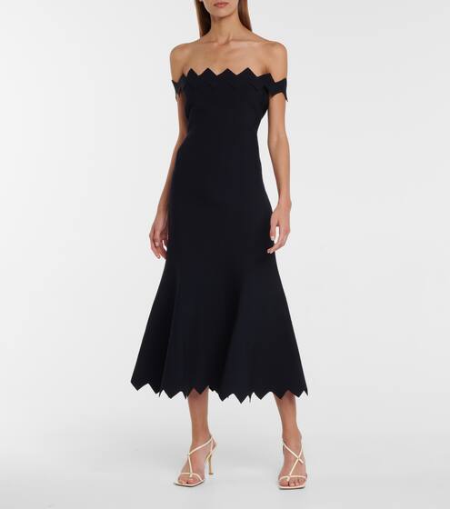 Off-shoulder midi dress | Oscar de la Renta