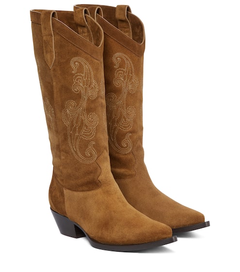 Suede cowboy boots | ETRO