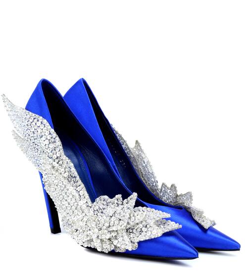 Embellished satin pumps | Balenciaga