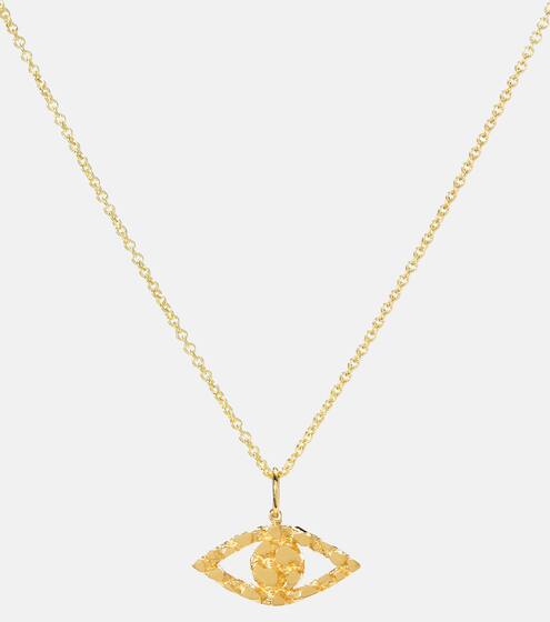 Halskette Small Evil Eye aus 14kt Gelbgold | Sydney Evan