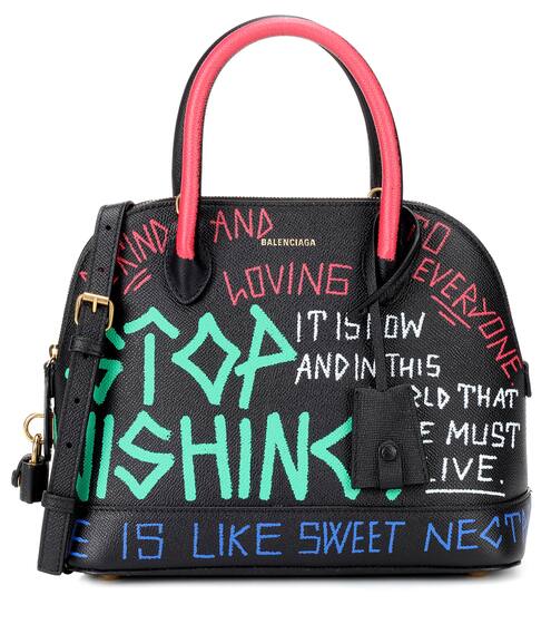 Ville S Graffiti leather tote | Balenciaga