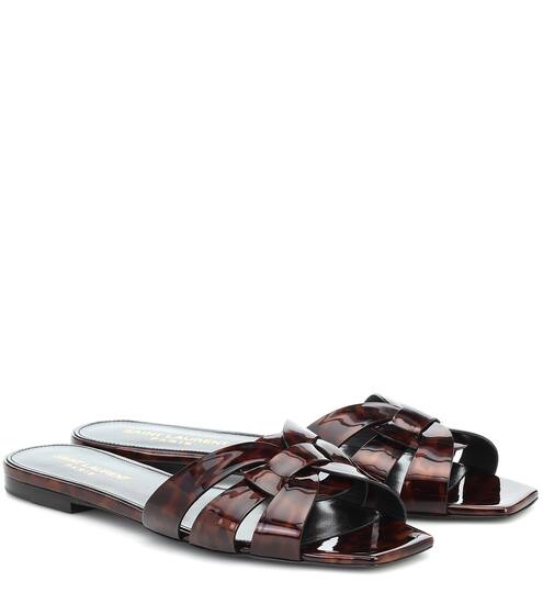 Nu Pieds 05 patent leather sandals | Saint Laurent