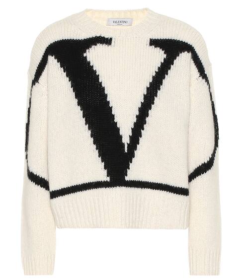VLogo alpaca and wool blend sweater | Valentino