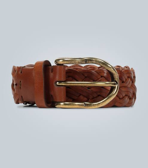 Woven leather belt | Brunello Cucinelli