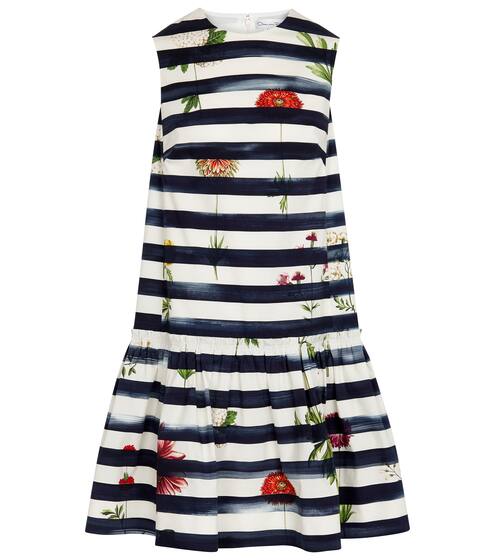 Striped stretch-cotton minidress | Oscar de la Renta
