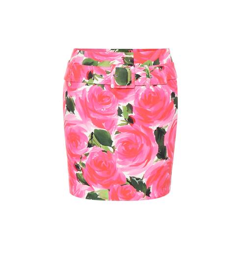 Rose-print velvet miniskirt | Richard Quinn