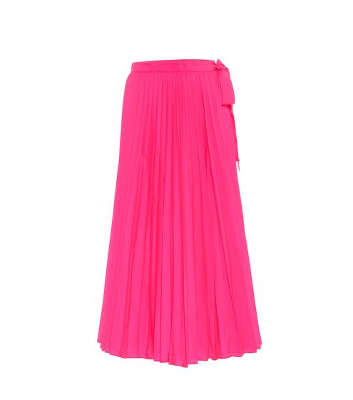 Pleated jersey midi skirt | Valentino