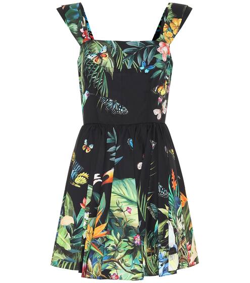 Bedrucktes Minikleid aus Baumwolle | Dolce & Gabbana