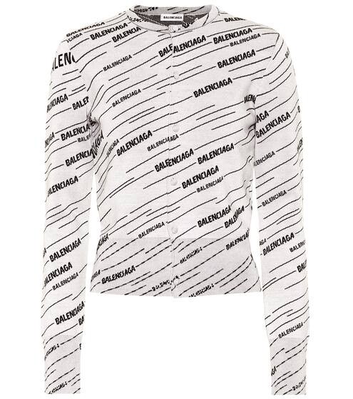 Logo wool-blend cardigan | Balenciaga
