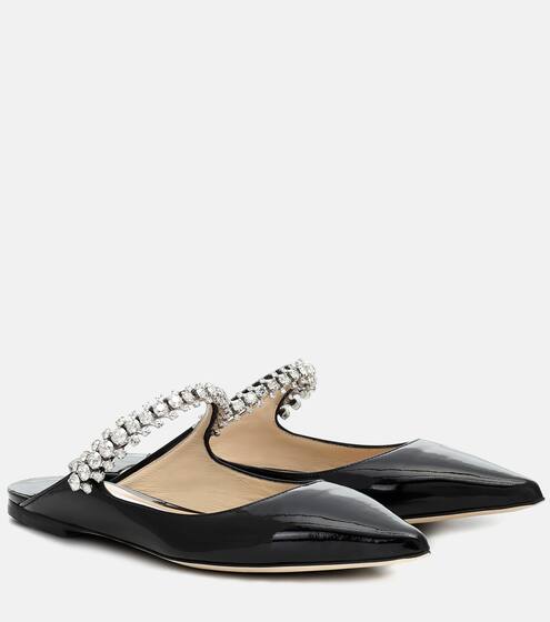 Bing Flat patent leather mules | Jimmy Choo