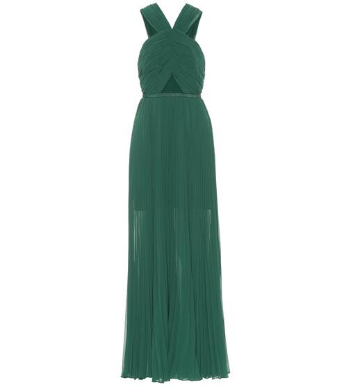 Pleated chiffon gown | Self-Portrait