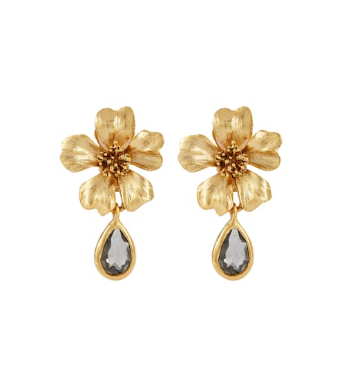 Swarovski-drop clip-on earrings | Oscar de la Renta