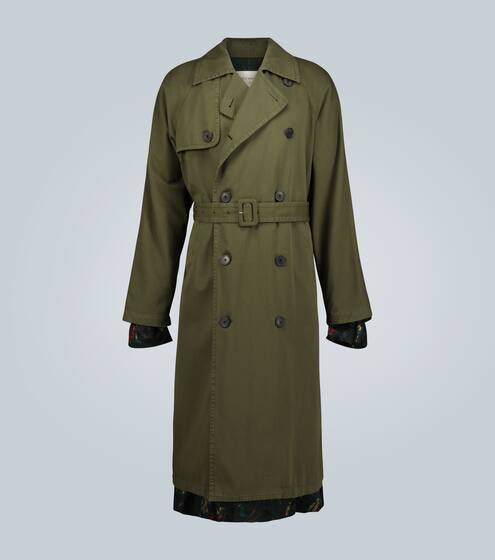 Double-breasted cotton trench coat | Dries Van Noten