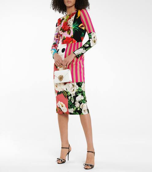 Printed stretch-silk charmeuse dress | Dolce & Gabbana