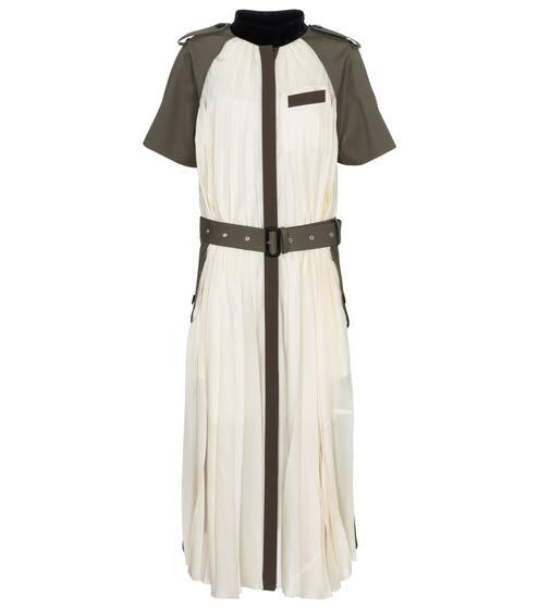 Pleated midi dress | Sacai