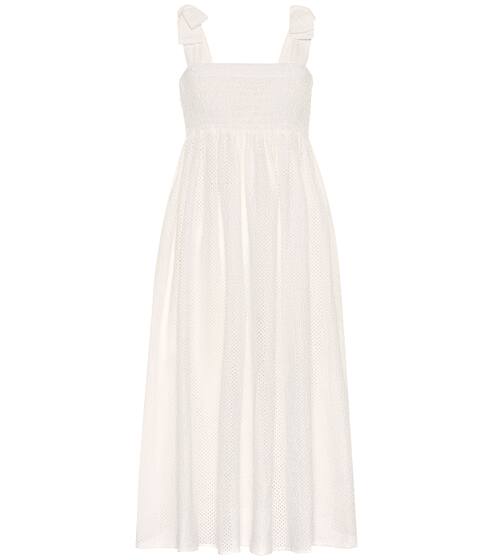 Sicily smocked cotton midi dress | Marysia