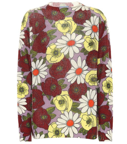 Floral-printed wool sweater | Prada