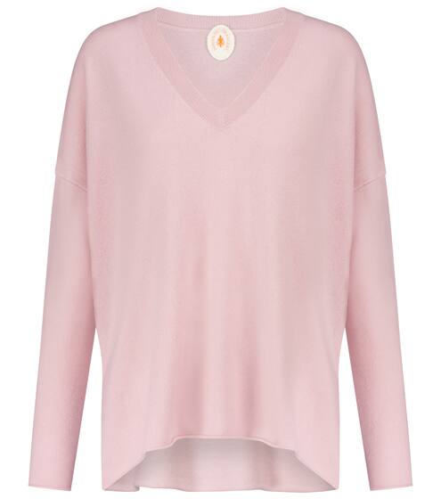 بلوفر واسع بياقة V من الكشمير | Jardin des Orangers