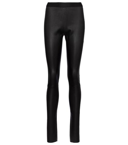 High-rise nappa leather leggings | Ann Demeulemeester