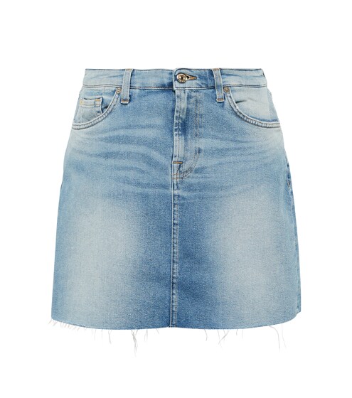 High-rise denim miniskirt | 7 For All Mankind