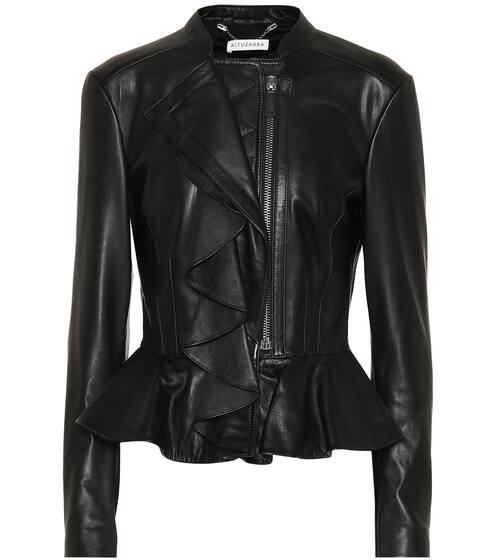 Ruffled leather jacket | Altuzarra