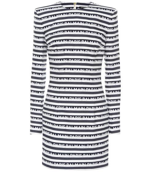 Striped cotton minidress | Balmain