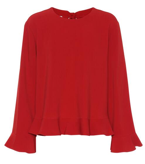 Flounced crêpe top | Stella McCartney