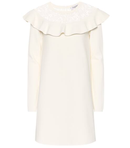 Lace-trimmed knit minidress | Valentino
