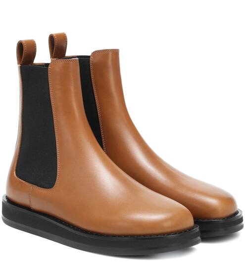 Gaia leather ankle boots | The Row