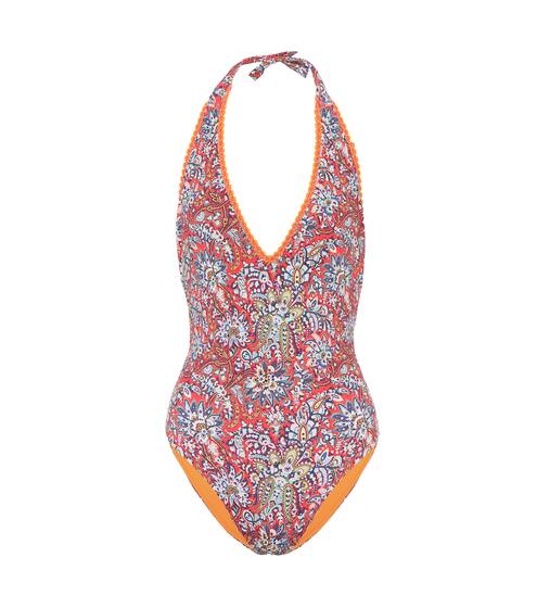 Paisley-print halterneck swimsuit | Etro
