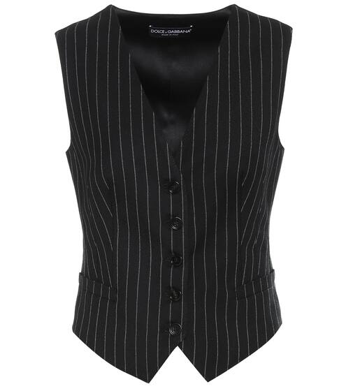 Striped wool-blend vest | Dolce & Gabbana