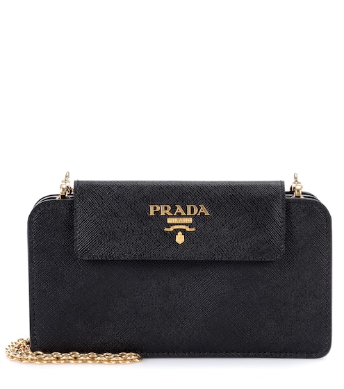 Leather shoulder bag | Prada